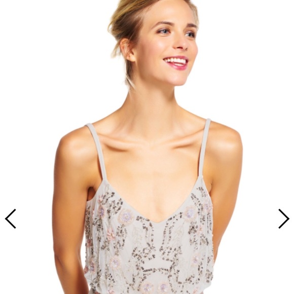 Adrianna Papell Floral Beaded Blouson Dress - 2 - Picture 3 of 5